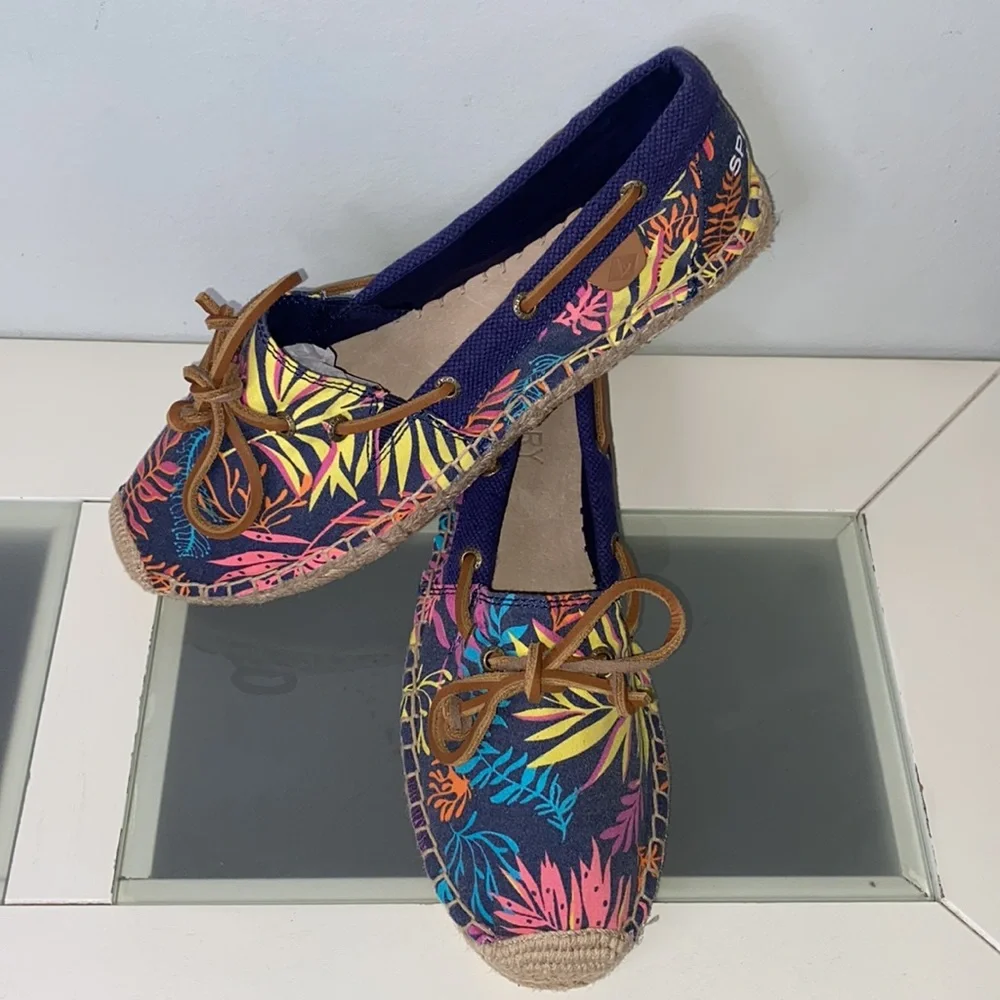 Sperry Katama Cape Espadrille Seaweed Flats Women’s Size 7.5-NWOB